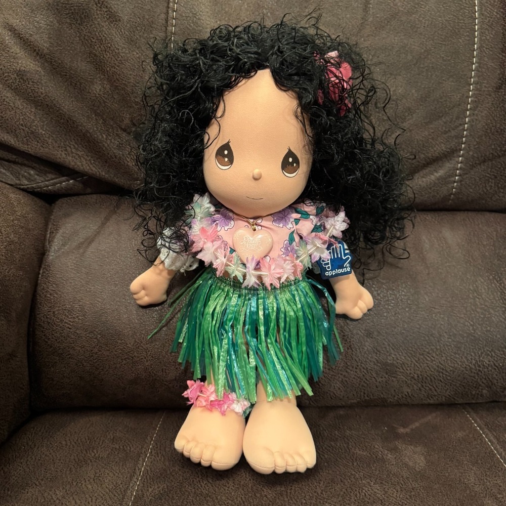 VTG Precious Moments Hawaiian Hula Girl Doll‎ With Tags 1991 Applause